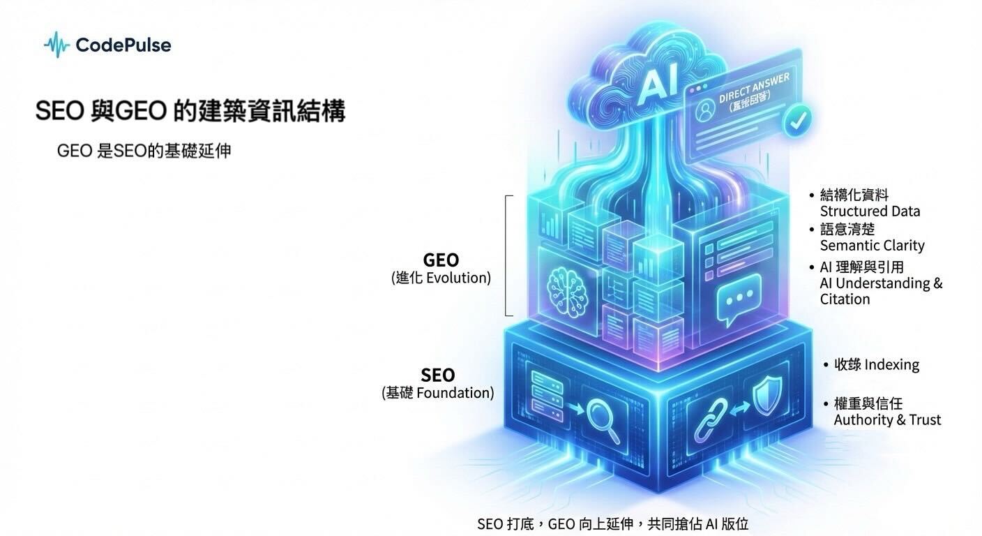 GEO與SEO的建築架構