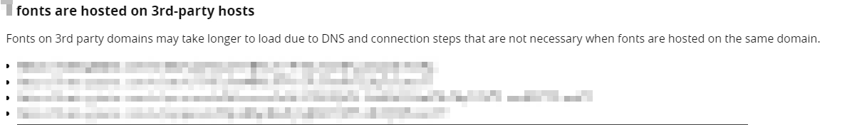fonts are hosted on 3rd-party hosts