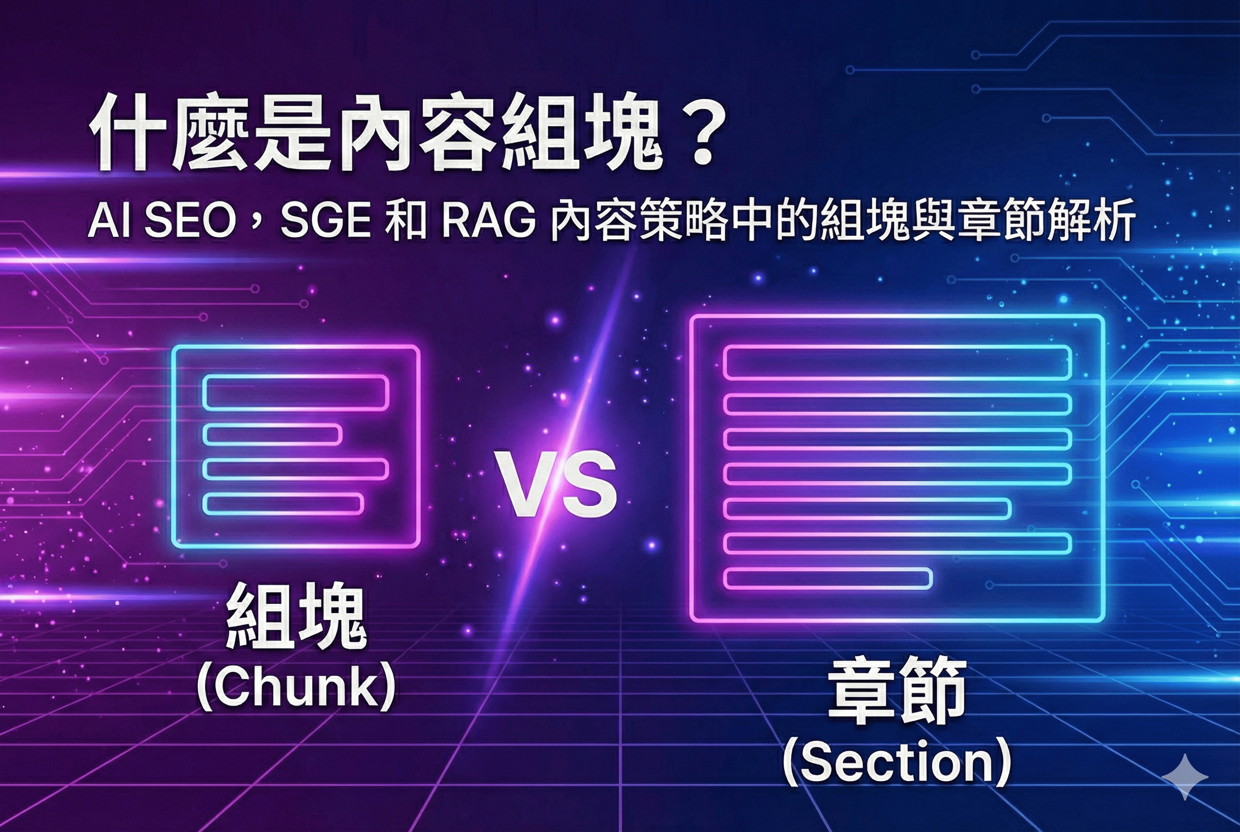 Chunk 是什麼？Chunk vs Section 差異解析：AI SEO、SGE 與 RAG 內容切塊完整指南